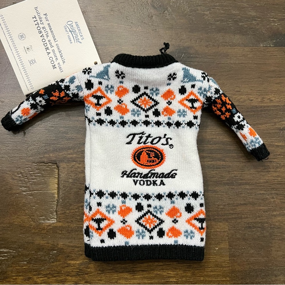 Tito's Handmade Vodka Sweater Bottle Cover